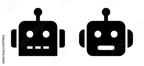 Robotic head icon robot symbol vector illustration