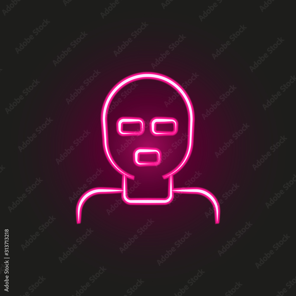 bandit, mafia, robber ,gang, criminal neon style icon. Simple thin line, outline vector of mafia icons for ui and ux, website or mobile application bandit, mafia, robber ,gang, criminal neon style icon. Simple thin line, outline vector of mafia icons for ui and ux, website or mobile application