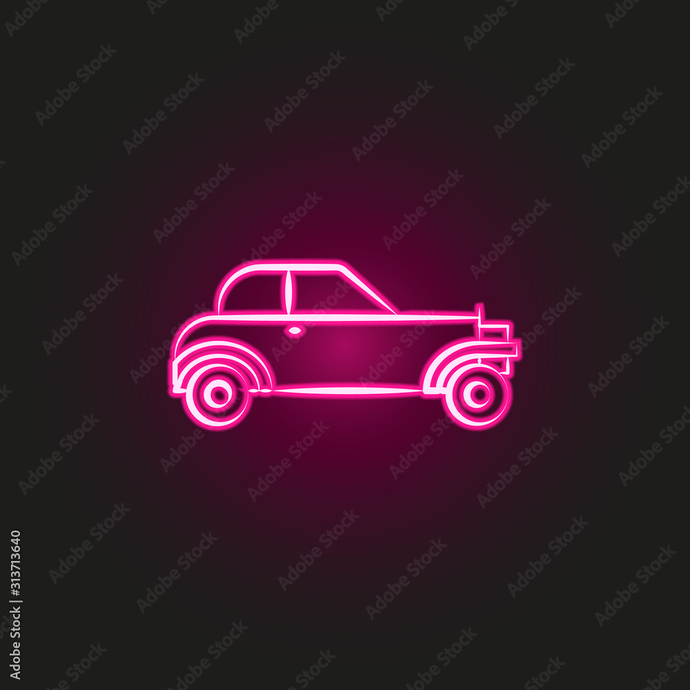gang, criminal car neon style icon. Simple thin line, outline vector of mafia icons for ui and ux, website or mobile application