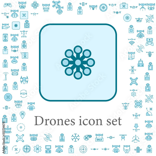 drone icon. drones icons universal set for web and mobile
