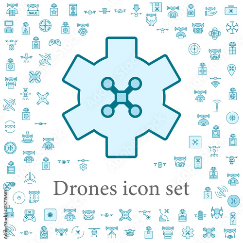 control of drones icon. drones icons universal set for web and mobile