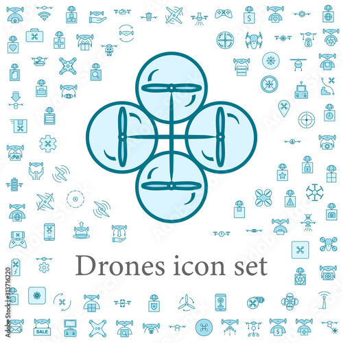 drone icon. drones icons universal set for web and mobile