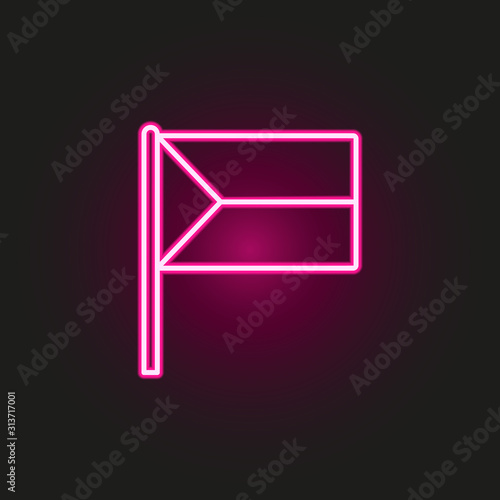 Czech Republic neon style icon. Simple thin line, outline vector of flags icons for ui and ux, website or mobile application