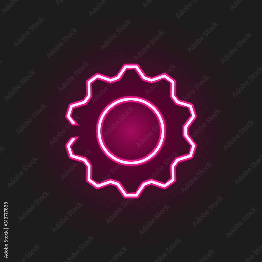 mechanism neon style icon. Simple thin line, outline vector of web icons for ui and ux, website or mobile application mechanism neon style icon. Simple thin line, outline vector of web icons for ui and ux, website or mobile application