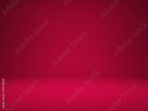 3D Illustration. Plain two toned festive red background