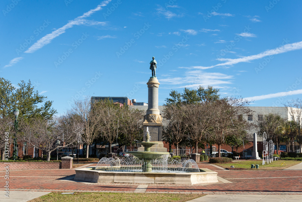 Orangeburg Confederate Memorial in Orangeburg, South Carolina. The