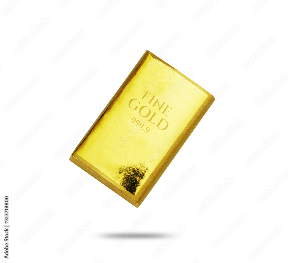 Gold bar isolated on white background Gold bar isolated on white background