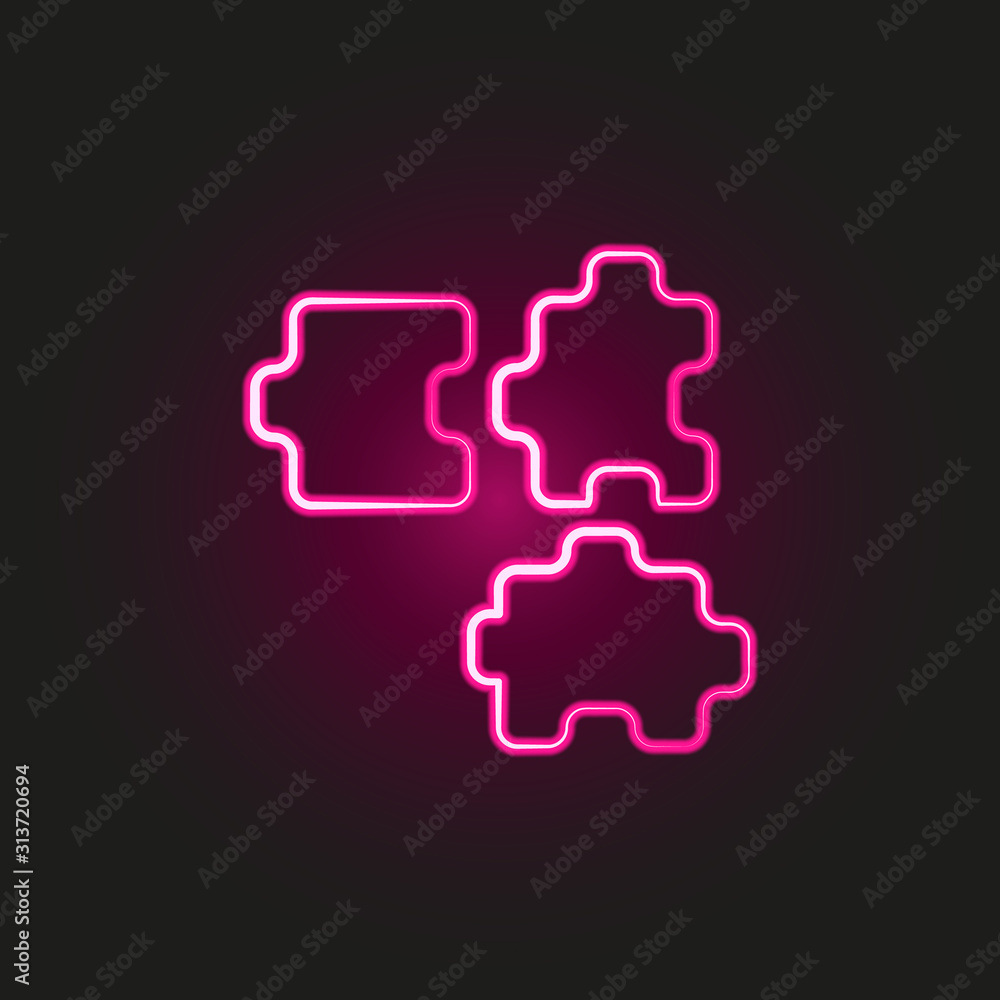 business solution, plan hand drawn neon style icon. Simple thin line, outline vector of business icons for ui and ux, website or mobile application