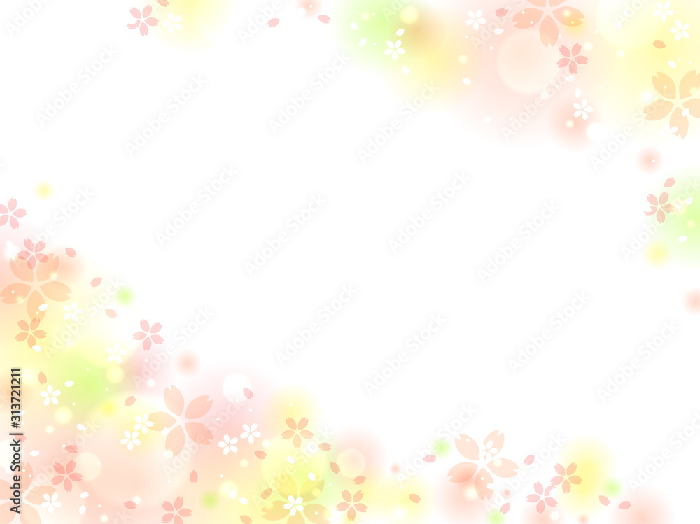 桜の花のイラスト背景