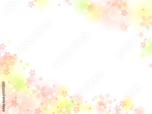 桜の花のイラスト背景