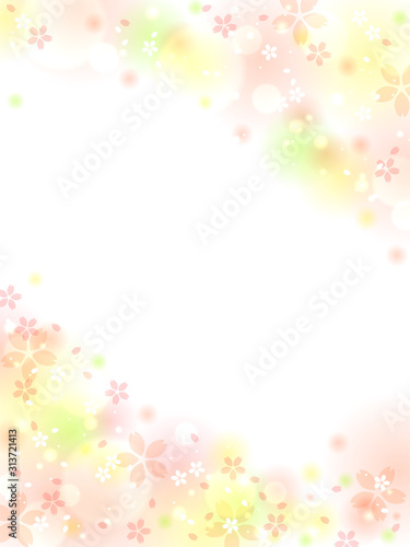 桜の花のイラスト背景