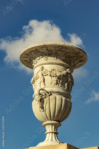 old street lafurniture on blue sky