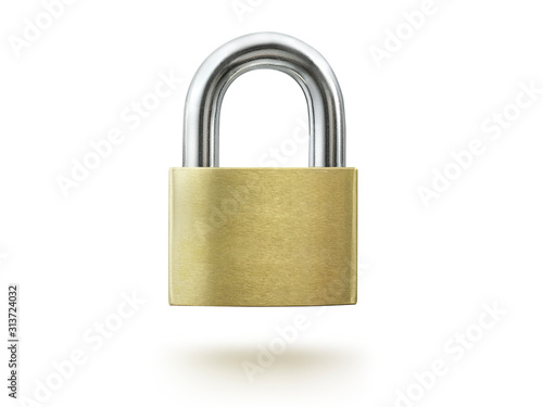 Canvas Print Lock padlock on the white background