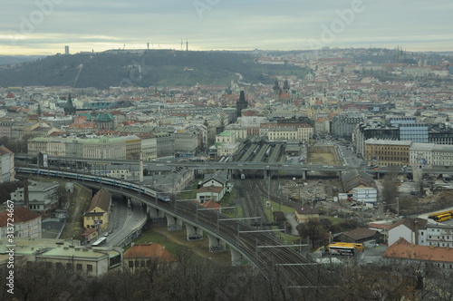 Aerial view of Prague Czech Republic