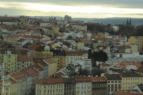 Aerial view of Prague Czech Republic