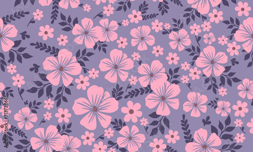 Valentine Flower pattern background, with elegant and beautiful pink flower design.