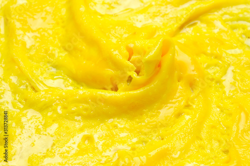 Close up of scrambled egg.selecetive focus