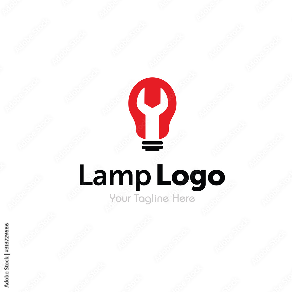 Lamp logo design vector inspiration Lamp logo design vector inspiration