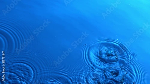 Water Drops and Ripples 240fps Slow Motion x8 Loop High Speed Camera photo