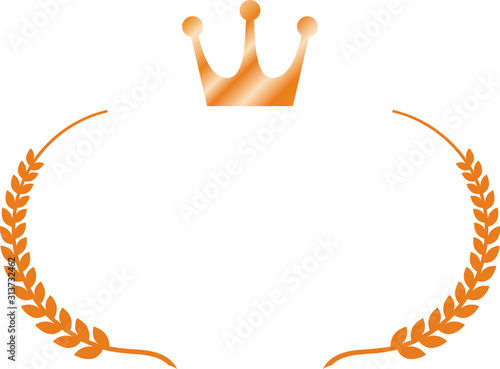 Wide Round frame of Copper and Crown