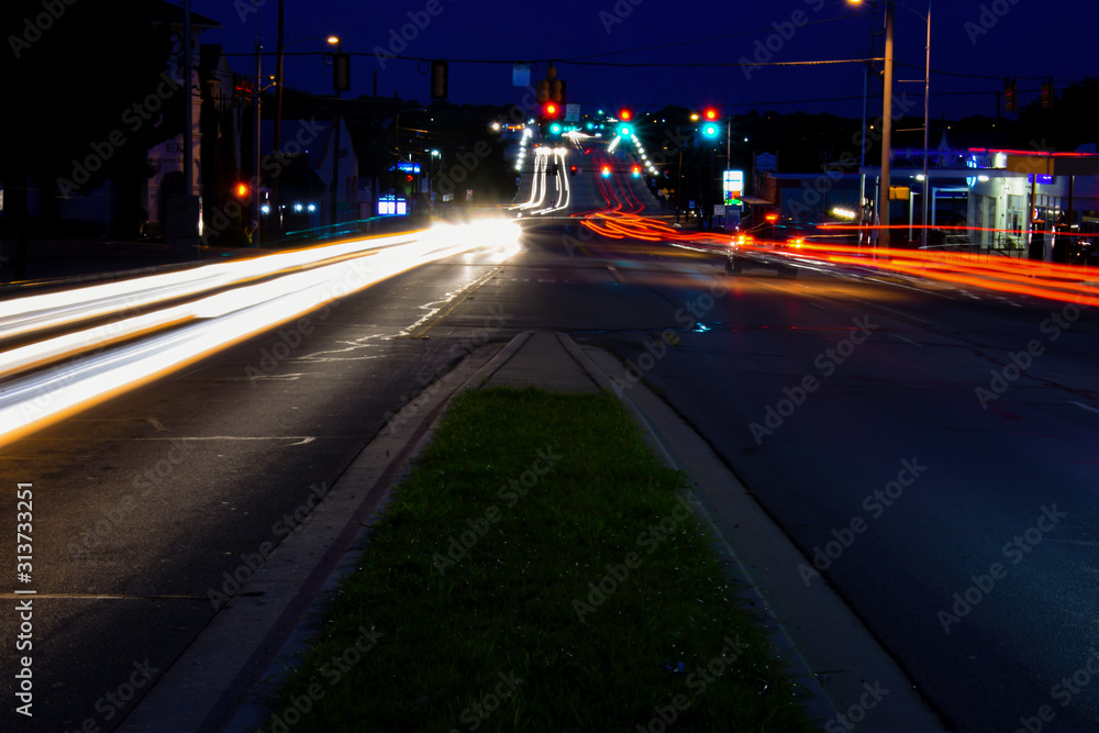 Car light trails