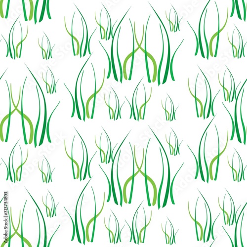 The vector seamless pattern. Cute grass pattern. Vector for wallpaper, child apron, fabric, textile pattern. Endless print. Background illustration vector.