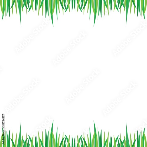 The vector seamless pattern. Cute grass border. Vector for wallpaper, child apron, fabric, textile pattern. Endless print. Background illustration vector.