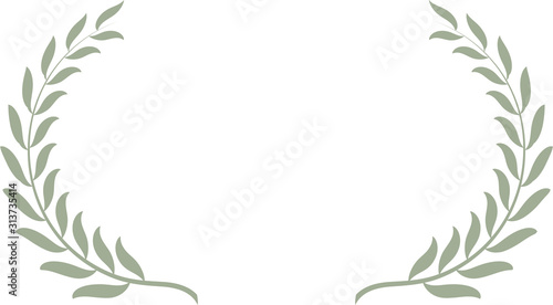 Wide Round frame of Sliver laurel