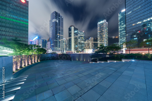 midtown of Hong Kong city at night