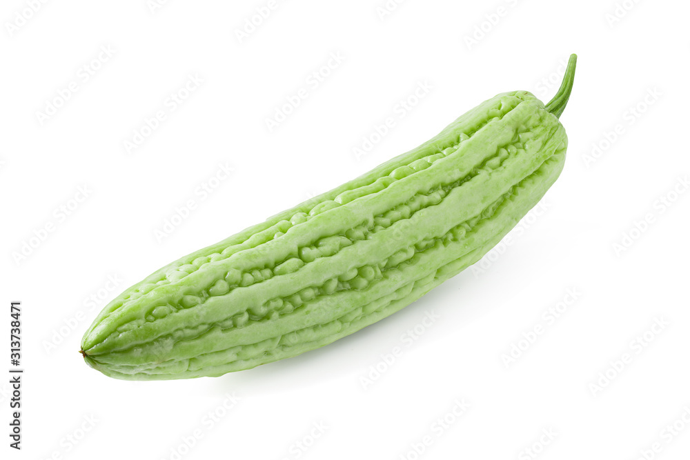 Bitter melon isolated on a white background Bitter melon isolated on a white background