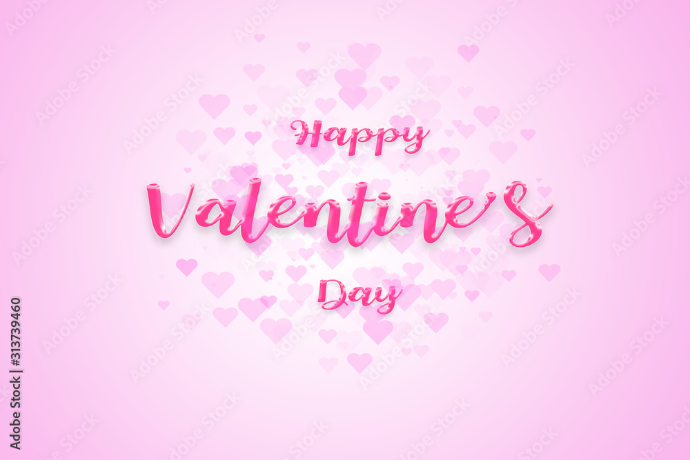Happy Valentine's day background with icon heart Happy Valentine's day background with icon heart