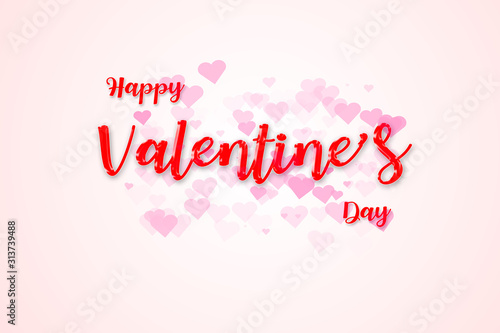 Happy Valentine's day background with icon heart