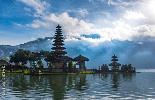 Bali temple in Indonesia in the morning