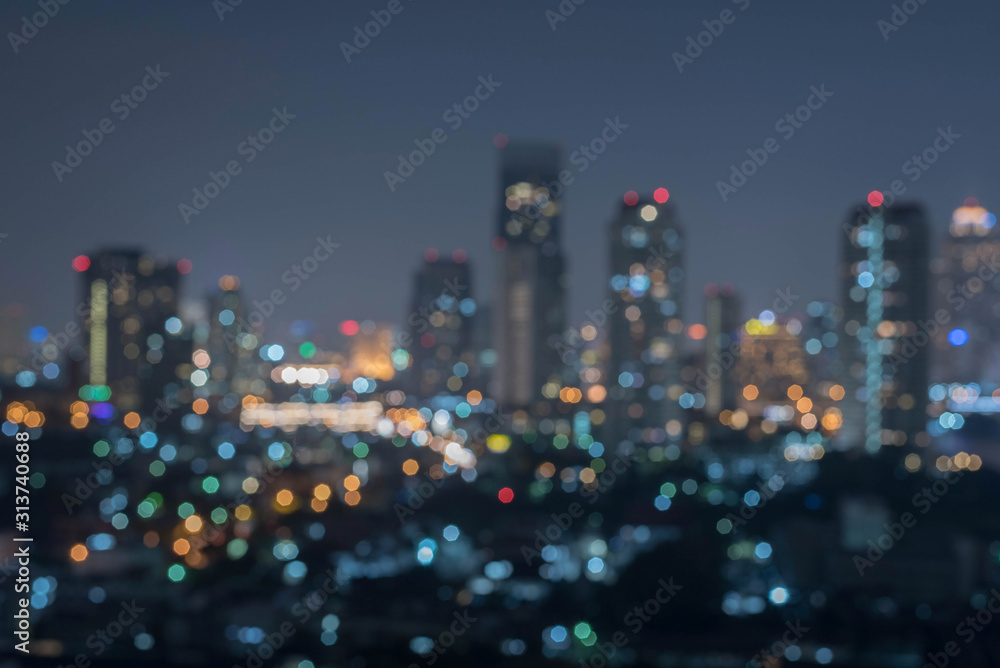 city at night blur background