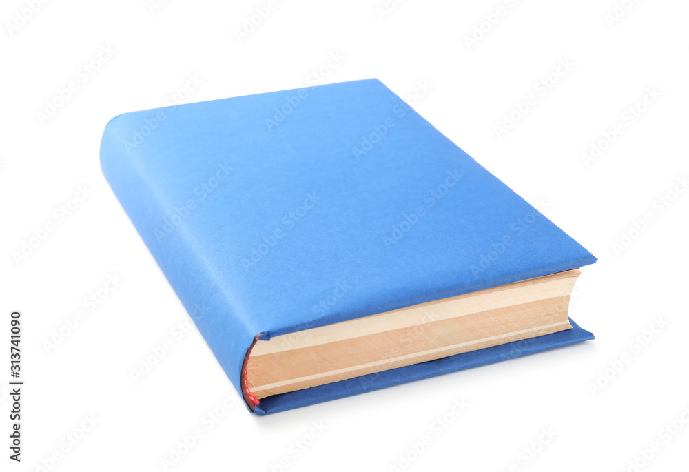 Book with blank blue cover isolated on white Book with blank blue cover isolated on white
