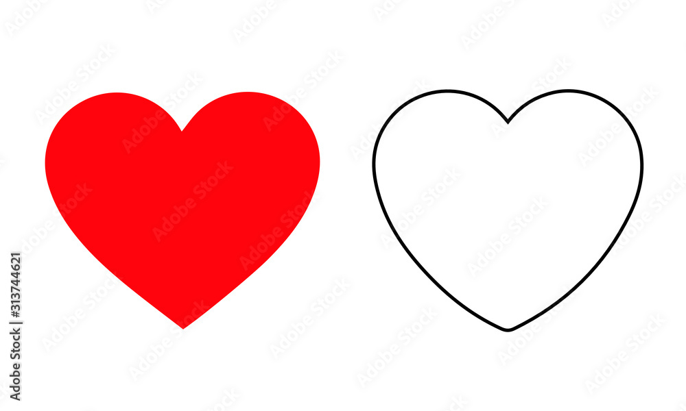Collection of heart illustrations, Love symbol icon set, love symbol Collection of heart illustrations, Love symbol icon set, love symbol
