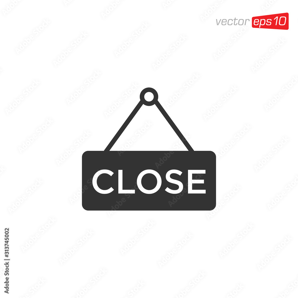 Close Sign Icon Design Vector Close Sign Icon Design Vector