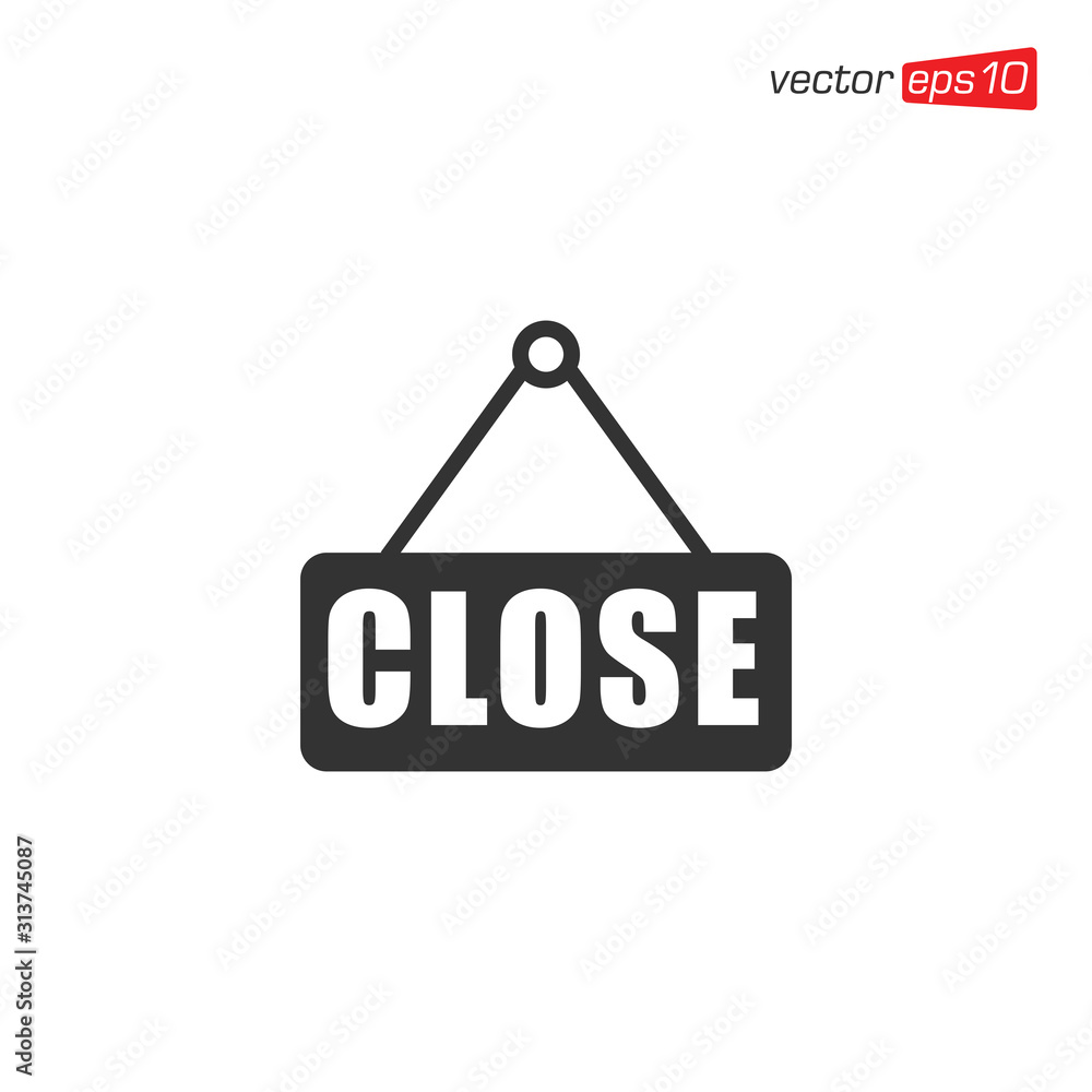 Close Sign Icon Design Vector Close Sign Icon Design Vector