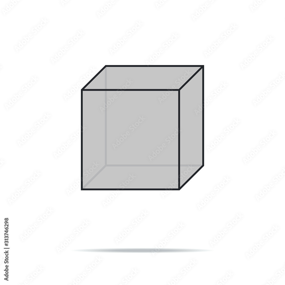 Blank paper or cardboard box template. Vector illustration. Blank paper or cardboard box template. Vector illustration.