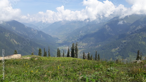 Beautiful view of a Village in Neelum Valley AJK