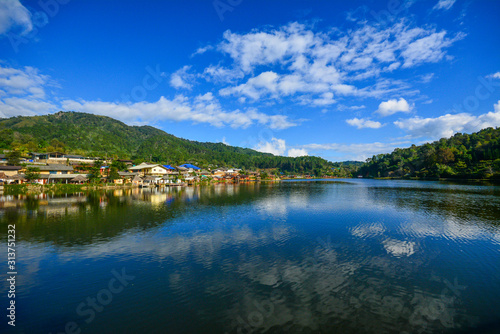 landscape with lake and blue sky © Loveischiangrai