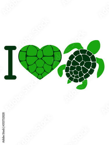 I Love Meeresschildkröte 