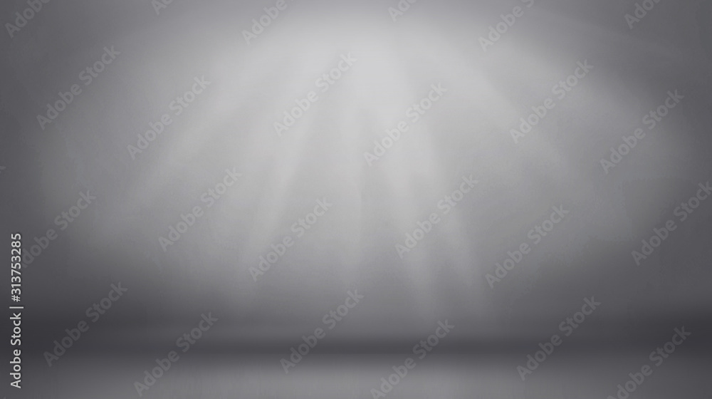 Abstract studio background gradient silver gray wall in empty room template Abstract studio background gradient silver gray wall in empty room template