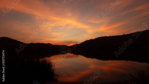 Sunset views and beautiful natural backgrounds