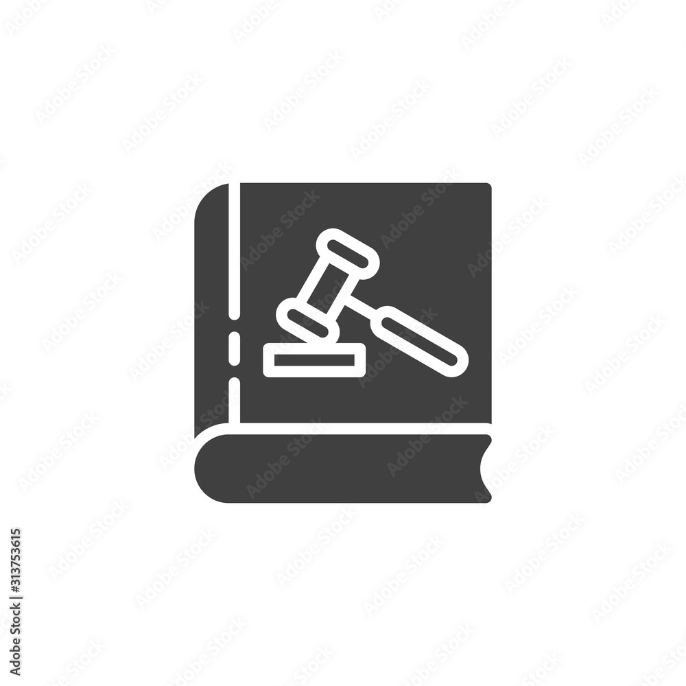 Cover Law book vector icon. filled flat sign for mobile concept and web design. Book with Gavel glyph icon. Law and justice symbol, logo illustration. Vector graphics Cover Law book vector icon. filled flat sign for mobile concept and web design. Book with Gavel glyph icon. Law and justice symbol, logo illustration. Vector graphics