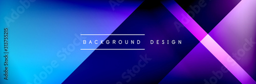 Abstract background - squares and lines composition created with lights and shadows. Technology or business digital template