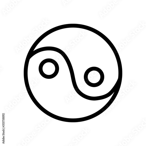 Religion, taoism icon Illustration Design