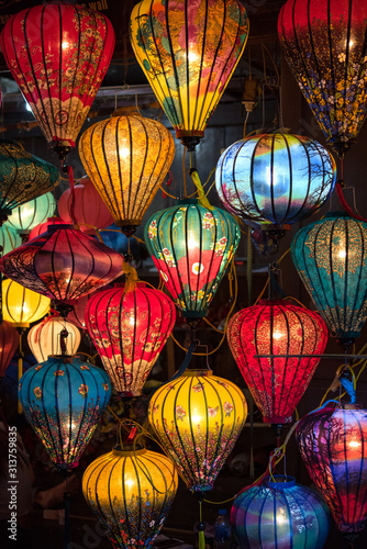 Vietnamese lanterns in Hoi An Night Market                                                   