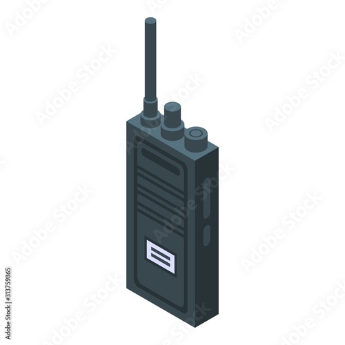 Walkie talkie icon. Isometric of walkie talkie vector icon for web design isolated on white background