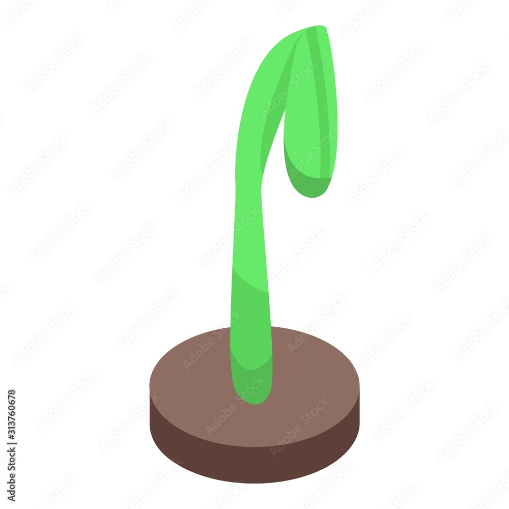 Sprout soybean icon. Isometric of sprout soybean vector icon for web design isolated on white background Sprout soybean icon. Isometric of sprout soybean vector icon for web design isolated on white background